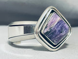 Richy Song Vintage Native American Navajo Charoite Sterling Silver Bracelet Cuff-Nativo Arts