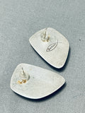 The Most Unique Vintage Native American Navajo Tom Jackson Sterling Silver Earrings-Nativo Arts
