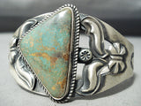 Authentic Vintage Native American Navajo Kirk Smith Turquoise Sterling Silver Bracelet-Nativo Arts