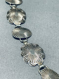Very Rare Concho Vintage Native American Navajo Turquoise Sterling Silver Necklace-Nativo Arts