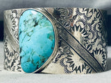 Marvelous San Felipe Huge Blue Diamond Sterling Silver Bracelet-Nativo Arts