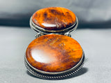 One Of The Biggest Ever Native American Navajo Petrified Wood Sterling Silver Ring-Nativo Arts