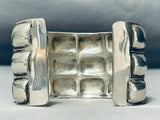 One Of The Most Detailed Vintage Native American Navajo Sterling Silver Repoussed Bracelet-Nativo Arts