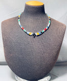 Native American Very Unique Vintage Navajo Turquoise Sterling Silver Necklace-Nativo Arts