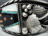 Important Vintage Native American Navajo Daniel Benally Turquoise Sterling Silver Bracelet Old-Nativo Arts