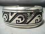 Authentic Vintage Native American Navajo Thomas Singer Sterling Silver Bracelet-Nativo Arts
