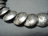 Impressive Vintage Navajo Sterling Silver Link Bracelet Native American Old-Nativo Arts