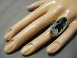 Important Zuni Bird Inlayer Sterling Silver Native American Ring-Nativo Arts