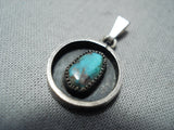 Marvelous Vintage Native American Navajo Royston Turquoise Sterling Silver Pendant-Nativo Arts