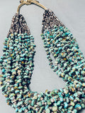 Important Rye Whitegoat Vintage Native American Navajo Turquoise Heishi Necklace-Nativo Arts