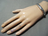 Important Vintage Native American Navajo Orville Tsinnie Sterling Silver Bracelet-Nativo Arts