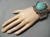 Astounding Vintage Native American Navajo Royston Turquoise Sterling Silver Bracelet Old-Nativo Arts