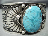 One Of The Best Native American Navajo Sunny Reeves Turquoise Sterling Silver Bracelet-Nativo Arts