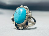 Wonderful Vintage Native American Navajo Red Mountain Turquoise Sterling Silver Ring-Nativo Arts