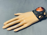 One Of The Most Unique Vintage Native American Navajo Desert Agate Sterling Silver Bracelet-Nativo Arts