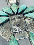 Native American Rare Apache Turquoise Vintage Navajo Sterling Silver Necklace-Nativo Arts