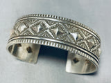 Dynamic More Rare Choctaw Sterling Silver Bracelet Signed S. Willis-Nativo Arts