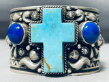 Important Best Al Jake (d) Vintage Native American Navajo Turquoise Sterling Silver Bracelet-Nativo Arts