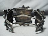 One Of The Best Museum Vintage Native American Navajo Turquoise Sterling Silver Clucter Bracelet-Nativo Arts