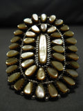 Important Vintage Native American Zuni Griffin Tsabetsaye Pearl Sterling Silver Ring Old-Nativo Arts