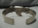 Striking Vintage Native American Navajo 18k Gold Sterling Silver Shark Bracelet Old-Nativo Arts