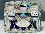 Native American One Of Most Famous Thunderbird Vintage Zuni Turquoise Sterling Silver Bracelet-Nativo Arts