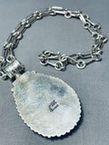 Important Heavy 93 Gram Vintage Native American Navajo Sterling Silver Leaf Necklace-Nativo Arts