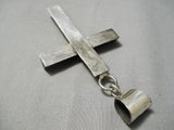 Incredible Navajo Native American Sterling Silver Cross Pendant-Nativo Arts