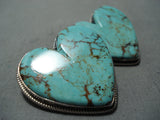 Fabulous Navajo Royston Turquoise Sterling Silver Earrings Native American-Nativo Arts