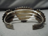Superior Vintage Native American Navajo Morenci Turquoise Sterling Silver Bracelet Cuff-Nativo Arts