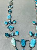 Important Federico Jimenez Turquoise Sterling Silver Tier Necklace-Nativo Arts