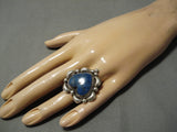 Native American Important Touchine Family Heart Of Lapis Sterling Silver Ring-Nativo Arts