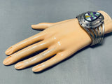 Tommy Lewis Vintage Native American Navajo Turquoise Sugulite Sterling Silver Bracelet-Nativo Arts