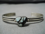 Very Rare Vintage Native American Navajo Dry Creek Turquoise Sterling Silver Bracelet-Nativo Arts