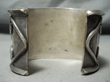 One Biggest Men's Vintage Native American Navajo Carico Lake Turquoise Sterling Silver Bracelet-Nativo Arts