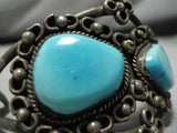 Very Rare Robin's Egg Turquoise Vintage Native American Navajo Sterling Silver Bracelet Old-Nativo Arts