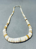 Native American Outstanding Vintage Santo Domingo Shell Sterling Silver Necklace-Nativo Arts
