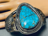 Villa Grove Museum Vintage Native American Navajo Turquoise Sterling Silver Bracelet-Nativo Arts