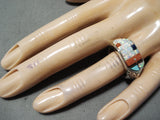 Fantastic Navajo Opal, Turquoise Sterling Silver Ring Native American-Nativo Arts
