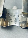 The Best Vintage Native American Navajo Inlay Turquoise Arviso Bracelet Cuff-Nativo Arts