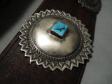 Very Important Alrend Ben Vintage Native American Navajo Turquoise Sterling Silver Concho Belt-Nativo Arts