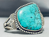 Incomparable Vintage Native American Navajo Green Spiderweb Turquoise Sterling Silver Bracelet-Nativo Arts