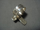 Impressive Vintage Navajo Sterling Silver Native American Ring Old-Nativo Arts