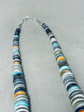 272 Grams Dropdead Gorgeous Santo Domingo Turquoise Sterling Silver Necklace-Nativo Arts