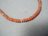 Rare Authentic Native American Navajo 14k Gold Coral Necklace-Nativo Arts