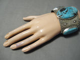 Colossal Native American Turquoise Sterling Silver Bracelet Cuff-Nativo Arts