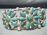 Incredible Vintage Native American Navajo Cerrillos Turquoise Sterling Silver Bracelet Old-Nativo Arts