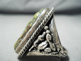 One Of The Most Detailed Vintage Royston Turquoise Sterling Silver Ring-Nativo Arts