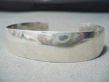 Marvelous Vintage Navajo Native American Sterling Silver Bracelet Old-Nativo Arts