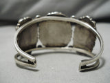 One Of The Best Vintage Native American Navajo Turquoise Sterling Silver Cluster Bracelet-Nativo Arts